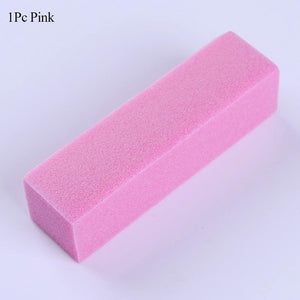 10Pcs/set Pink Form Nail Buffers File For UV Gel White Nail File Buffer Block Polish Manicure Pedicure Sanding Nail Art Tool