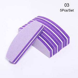 10Pcs/set Pink Form Nail Buffers File For UV Gel White Nail File Buffer Block Polish Manicure Pedicure Sanding Nail Art Tool