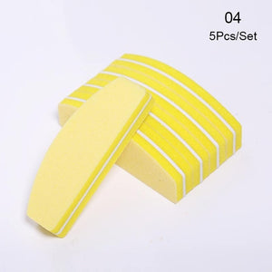 10Pcs/set Pink Form Nail Buffers File For UV Gel White Nail File Buffer Block Polish Manicure Pedicure Sanding Nail Art Tool