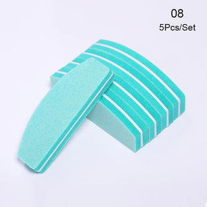 10Pcs/set Pink Form Nail Buffers File For UV Gel White Nail File Buffer Block Polish Manicure Pedicure Sanding Nail Art Tool