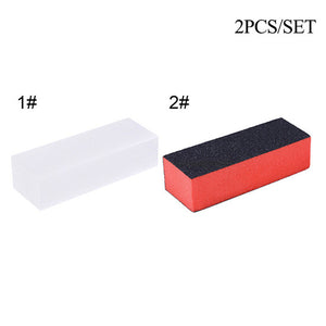 10Pcs/set Pink Form Nail Buffers File For UV Gel White Nail File Buffer Block Polish Manicure Pedicure Sanding Nail Art Tool